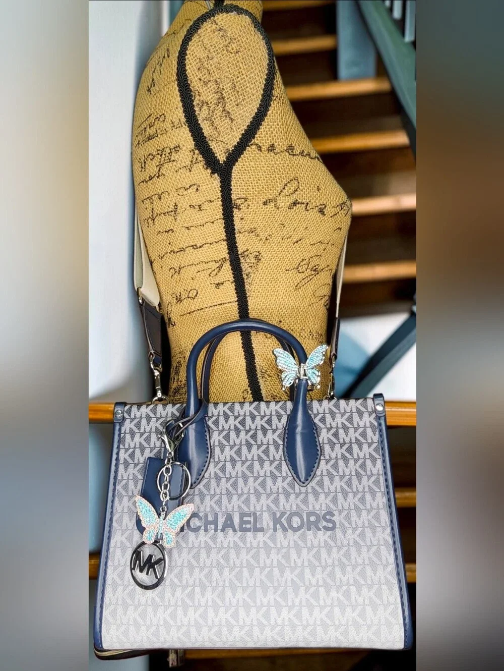 Michael Kors Mirella Small Ombré Signature Logo Crossbody Bag